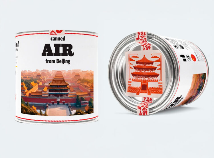 El aire enlatado de China.